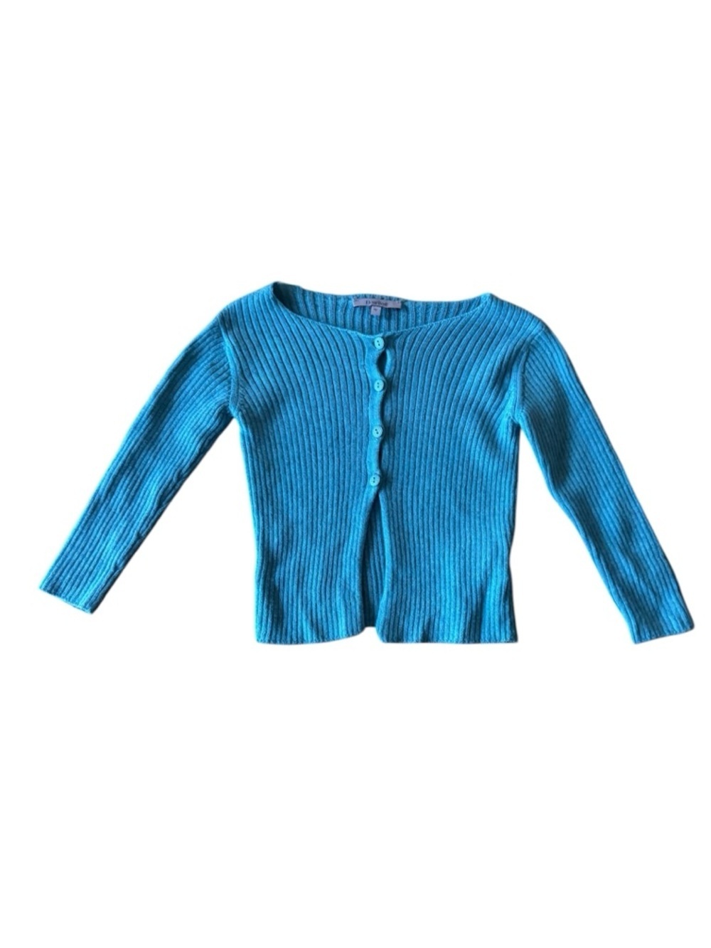 Fleurisse Extrafine Merino Wool From Italy Size 4 Years Blue Cardigan Sweater
